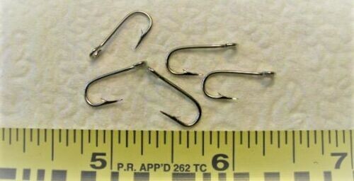 100 Siwash Hooks - Eagle Claw Size 10 Open Eye, Nickel Spinners Free shipping