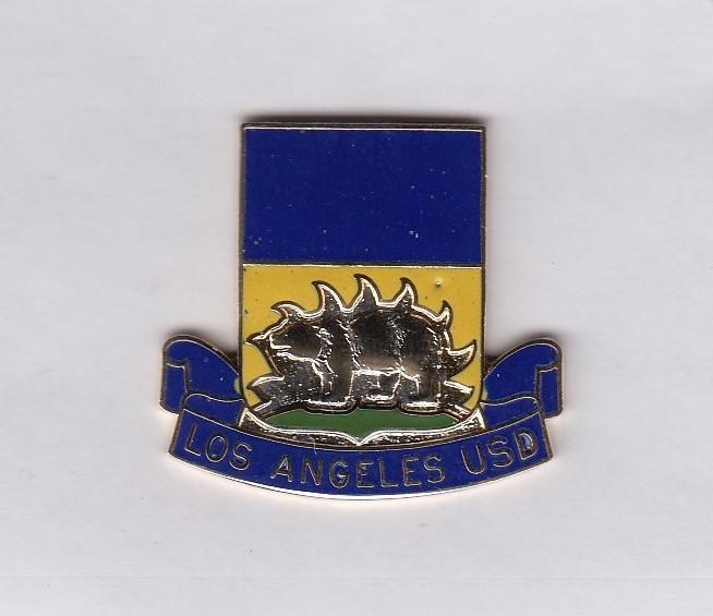 US Army JROTC Woodrow Wilson High School, Los Angeles, Ca. crest DUI badge G-23