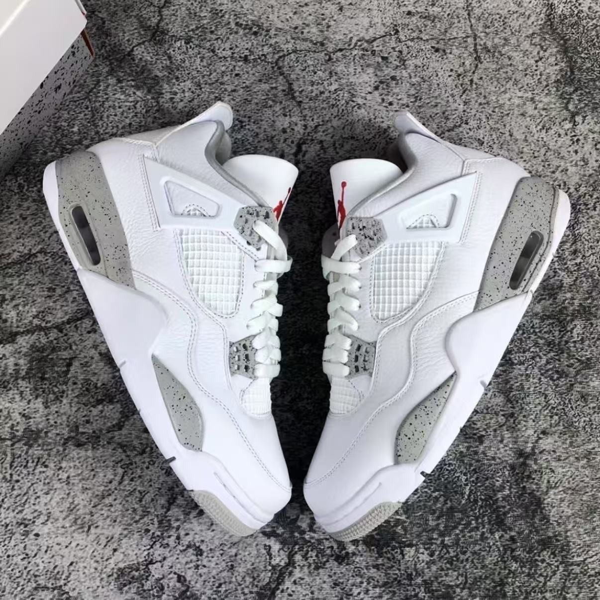 Nike Air Jordan 4 "White Oreo" Men's Retro Basketball Shoes Mid Top