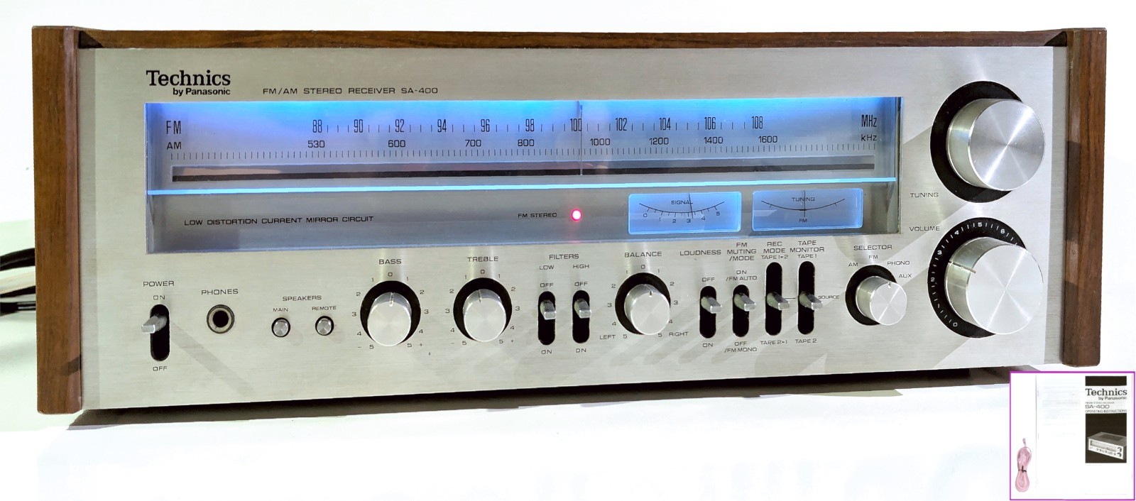 🔥【PRO SERVICED】Technics SA-400 Stereo 90W Receiver!~XSTR/CAP/LED MODS💥GUARANTY