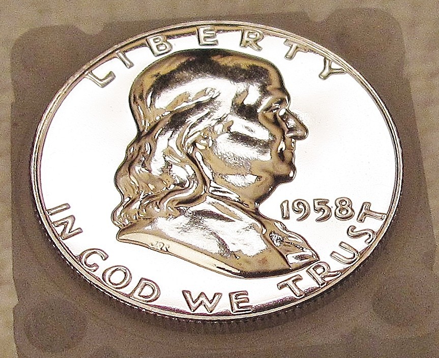 1958 Gem  Proof  Franklin  EYE CANDY " Blast  White Absolute Beauty "  #720 ~ 1