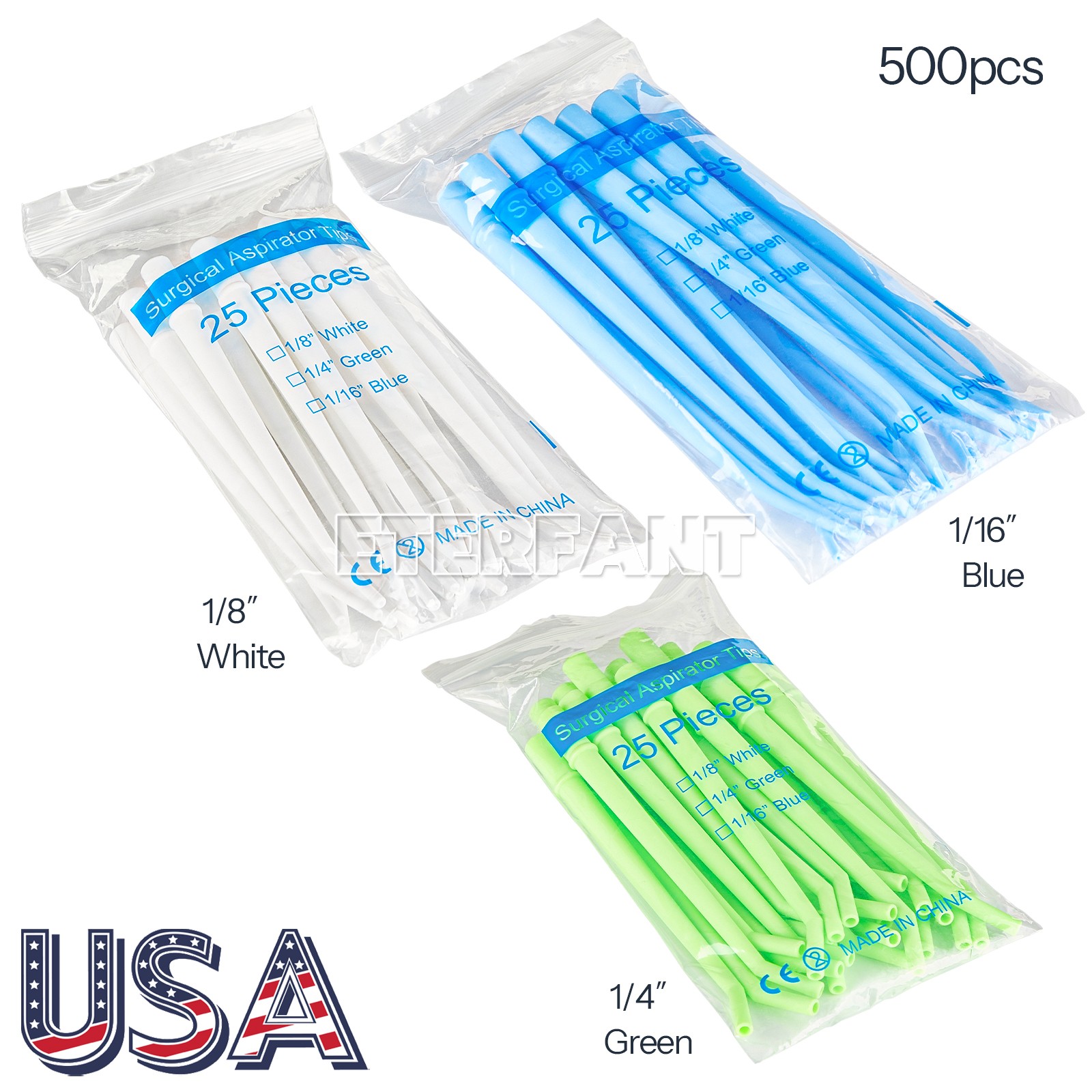 500Pcs Dental Surgical Aspirator Suction Disposable Saliva Ejector Tip Tube