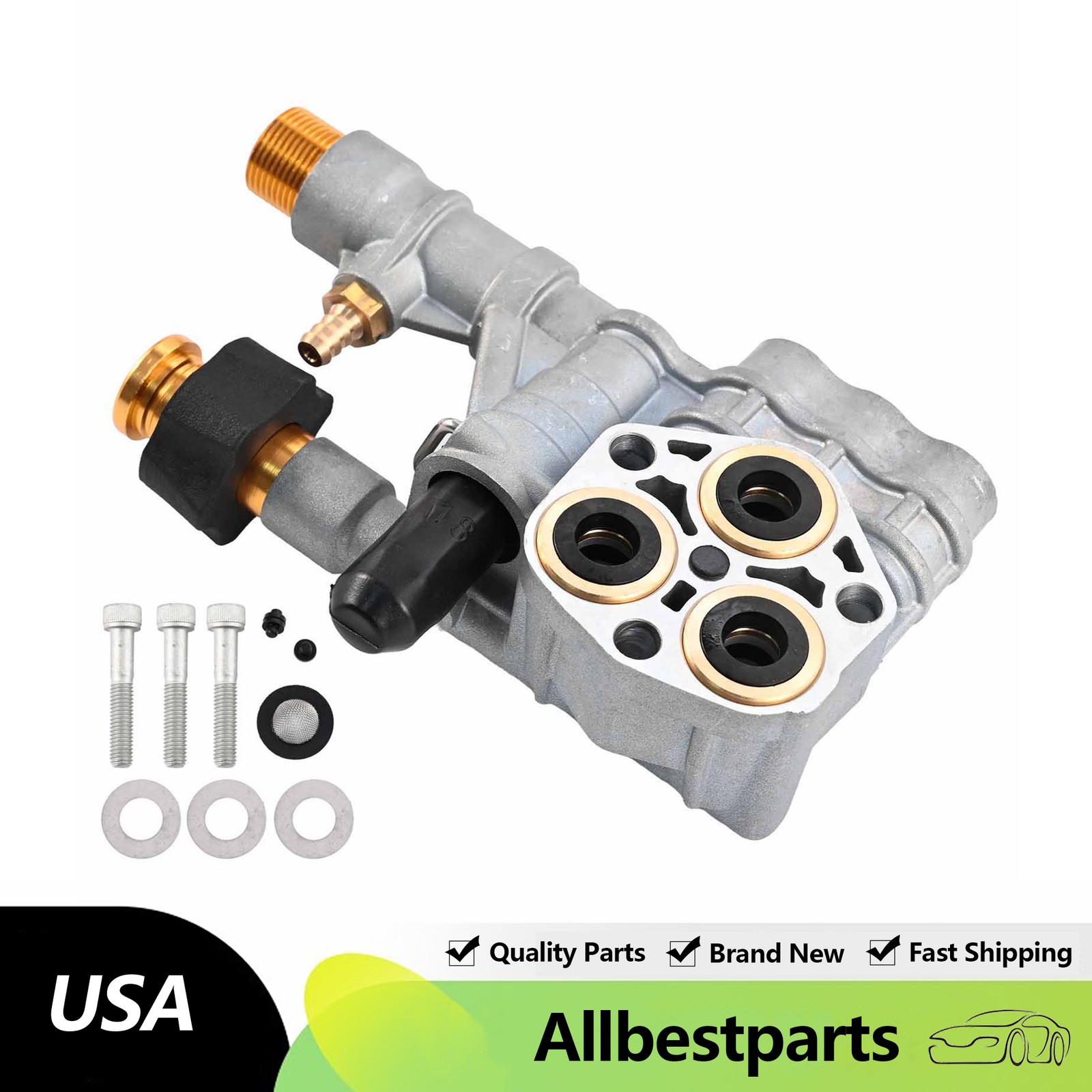 Pressure Washer Pump Manifold Kit for Simpson Cleaning 510020 520006 7108366