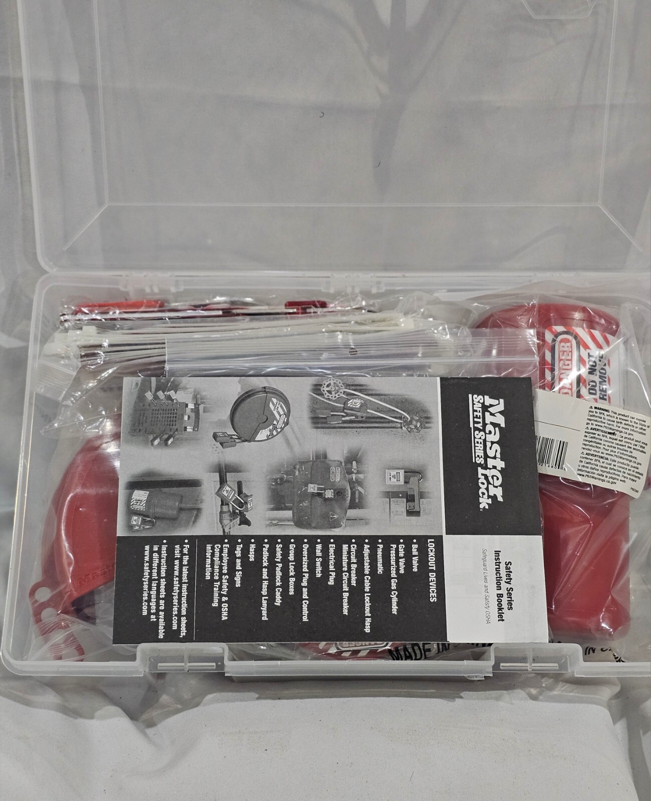 *NEW* MASTER LOCK 1458VE410 Portable Kit Filled Elec/Valve Missing (2) 410RED