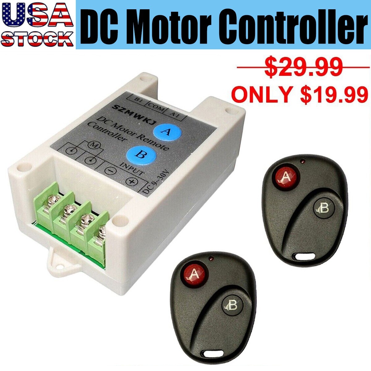 Switchable DC Motor Linear Actuator Wireless Remote Forward Reverse Controller