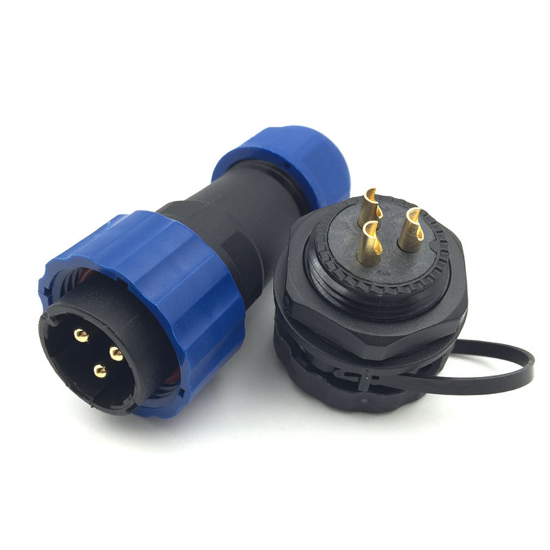 SD20 3Pin Waterproof Plug Socket Cable Gland Cap,Electrical Cable Wire Connector