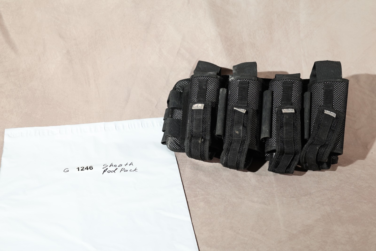 Black Tactical Pod Pack Harness Paintball 4 Pod Carrier MOLLE Belt System