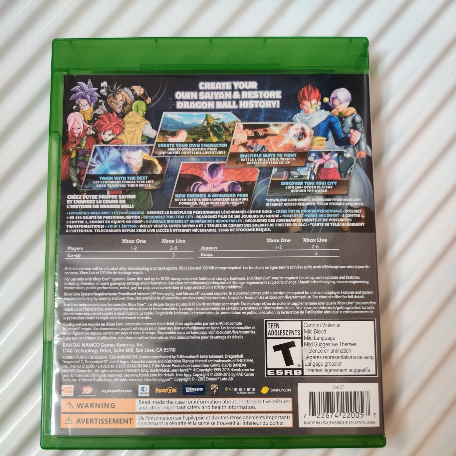 Dragon Ball XenoVerse -- Day One Edition (Microsoft Xbox One, 2015)