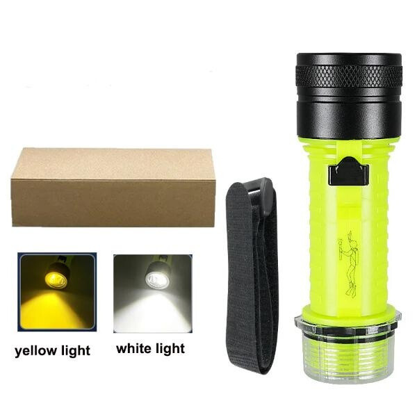 200000LM 2*P100 Diving Flashlight Professional Diving Torch Led Diving Light