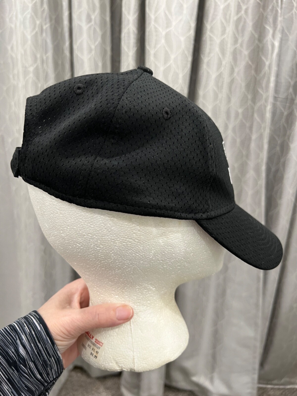 Maxwell Logo Black Knit Mesh Hat Cap White Embroidered MAXWELL letters logo