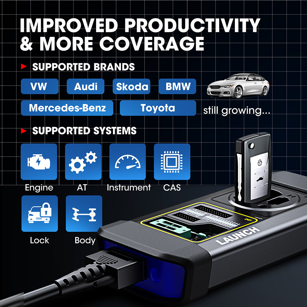 Launch X-Prog 3 Advanced Immobilizer & Key Programmer for X431 V PRO 5 PAD V VII