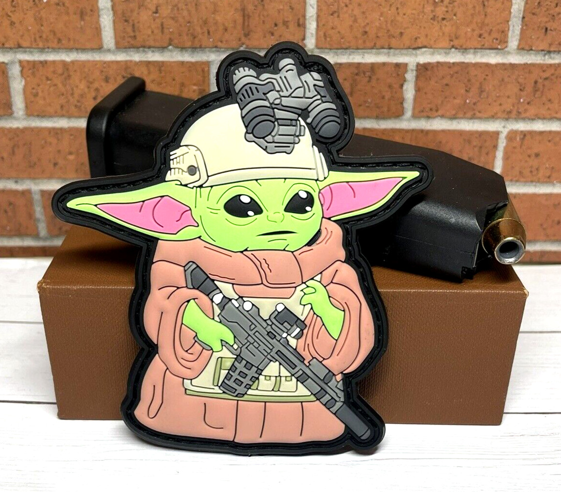 Tactical Morale Patch - PVC Military Yoda Patch - Assault Rifle Patch