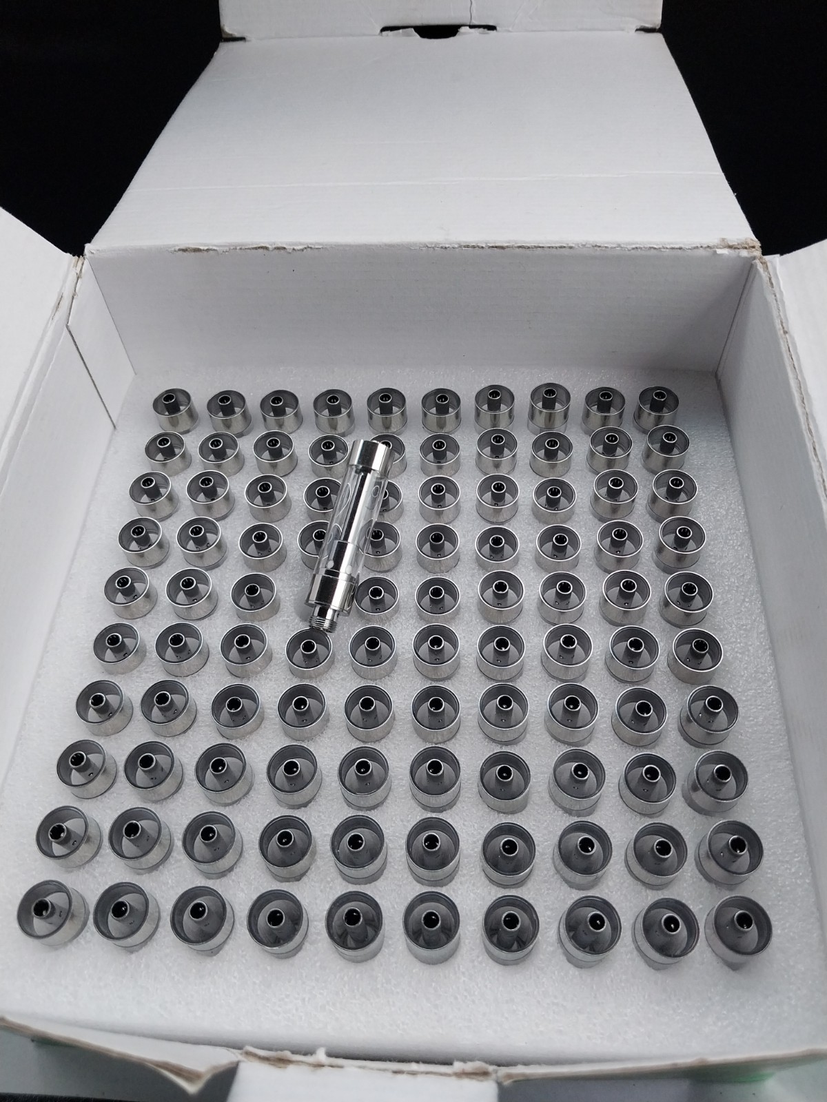 100 PC Replacement Glass Cartridges For  Wax Pen
