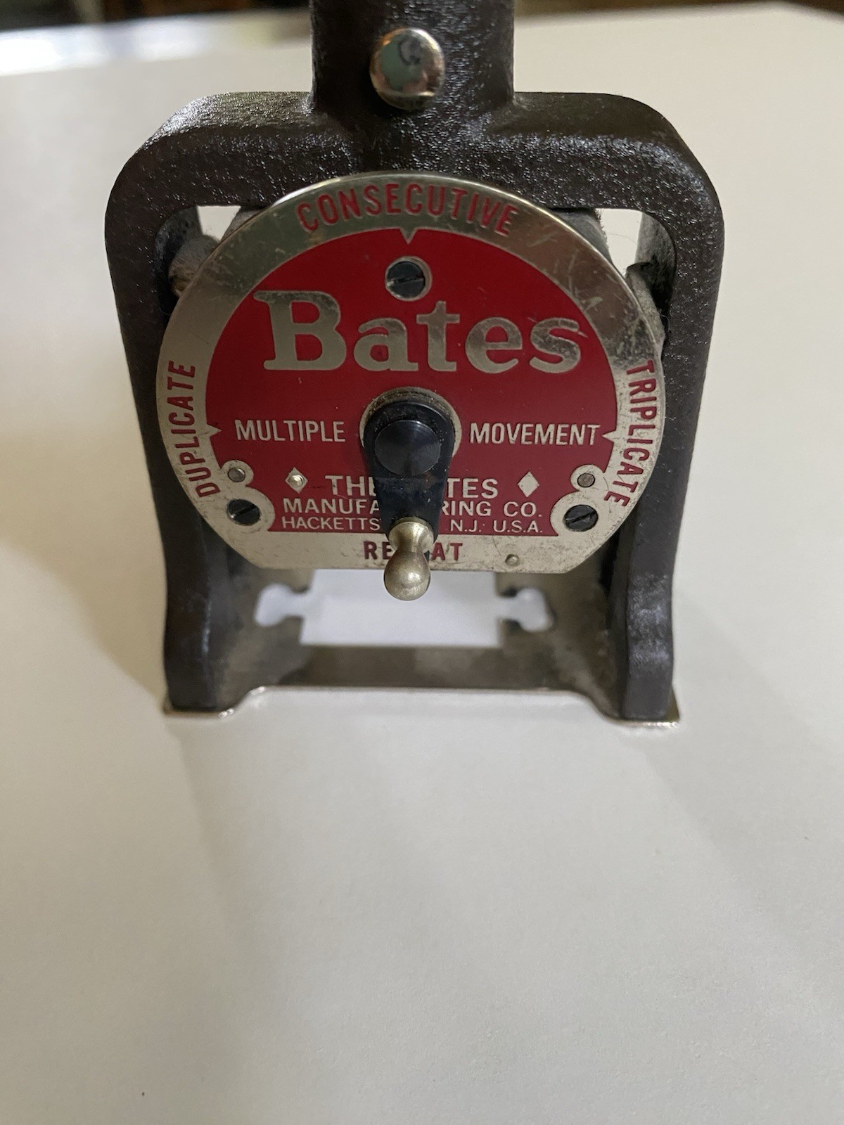 Vintage Numbering Machine Stamp Bates