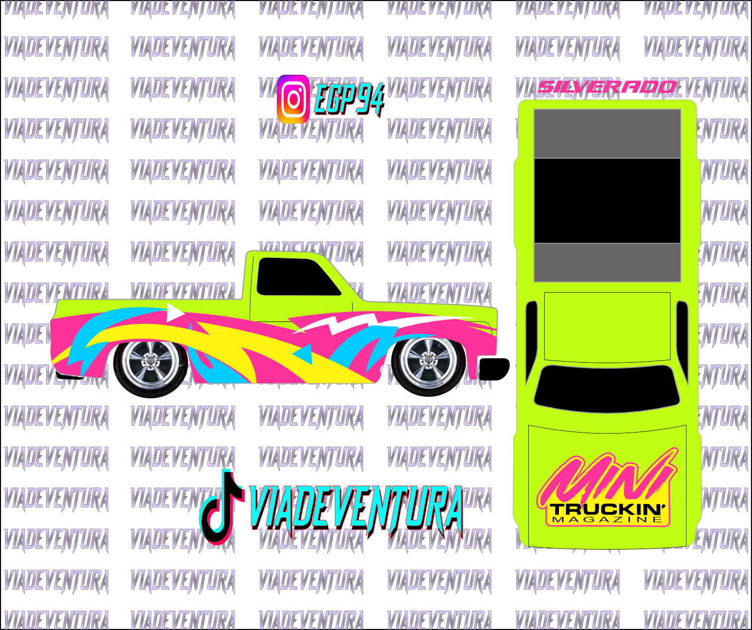 90s Theme V123 1/64 83 Silverado WHITE TONER Universal Waterslide Decal for Hot