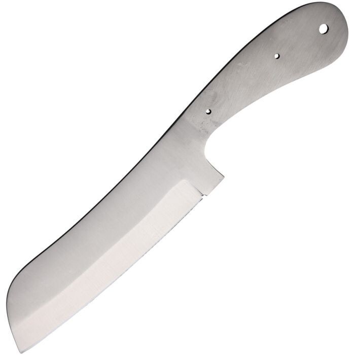 Knifemaking Satin Knife Blade 7" Stainless Blade Stainless Handle Lanyard Hole
