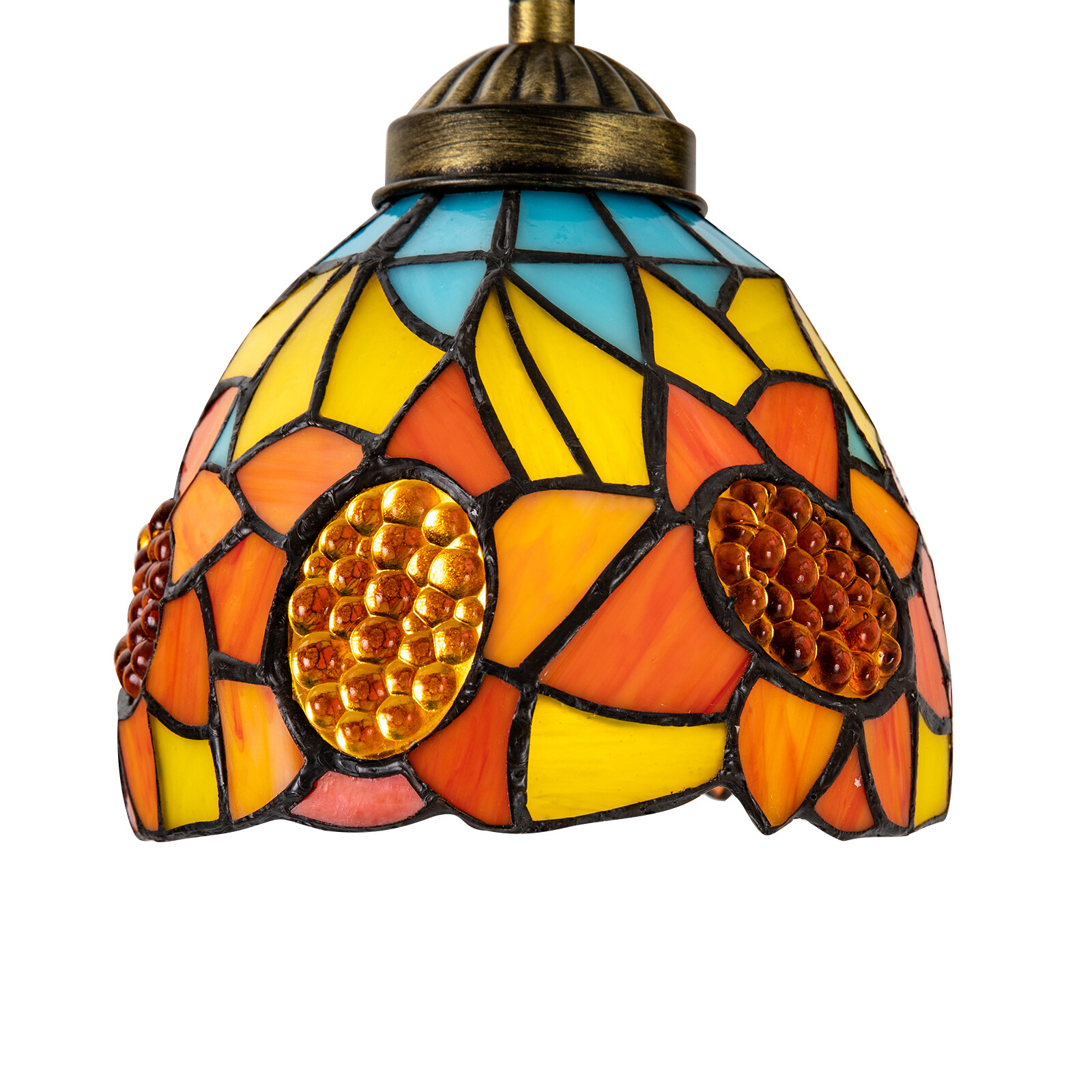110V Wall Sconce Lamp Tiffany Vintage Stained Glass Wall Light Indoor E26