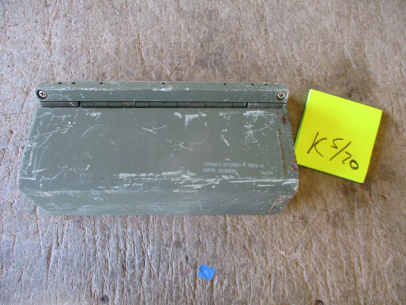 NOS Protective Bracket IRWE7-872861-1, for BFT Mount in HMMWV, Missing Rubber Bu