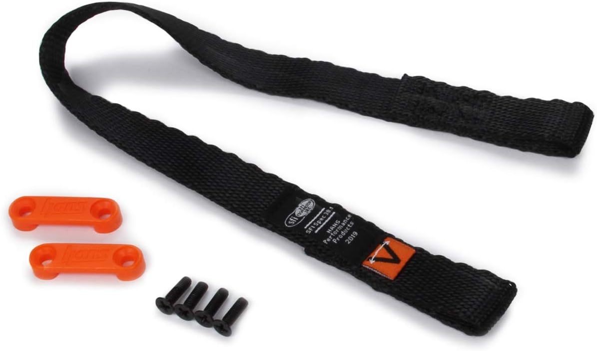 HANS Pro Ultra Head and Neck Support Tether Kit - 18 Inch Black Replacement