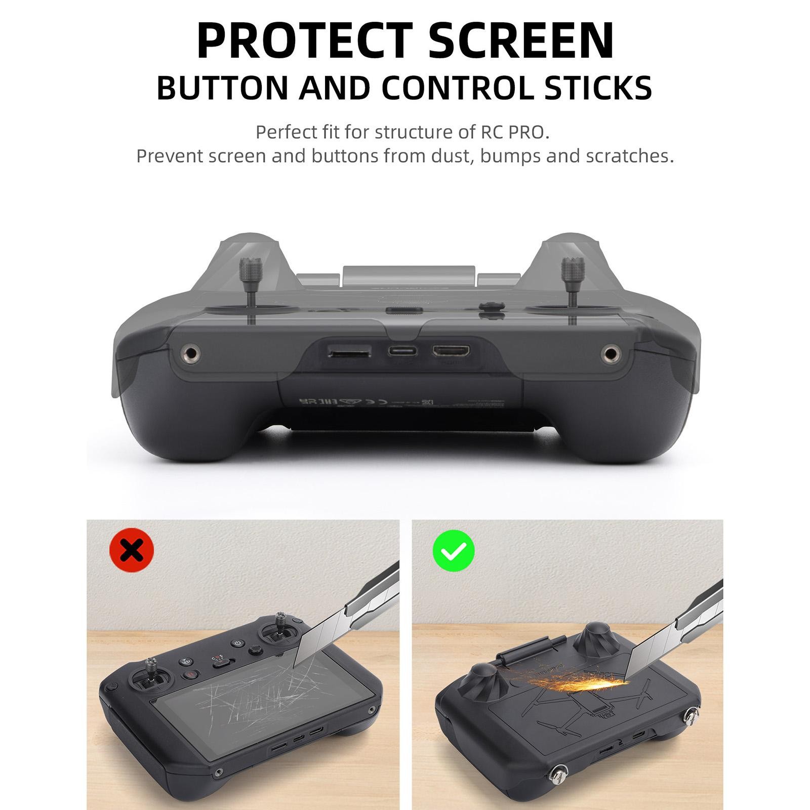 Sun Hood Protective Cover Case Protector Adjust For DJI RC Pro Controller