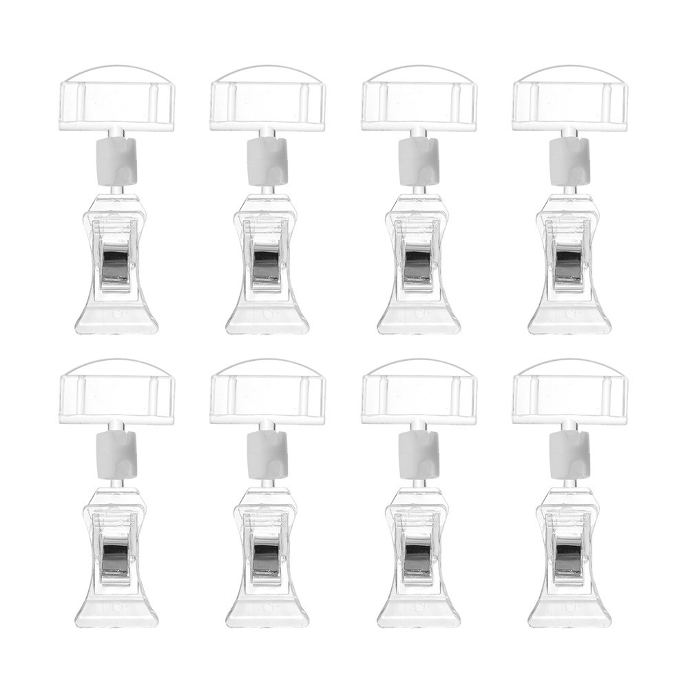 8 Pcs Display Clip Accessories for Retail Merchandise Sign Tag Holder Clips