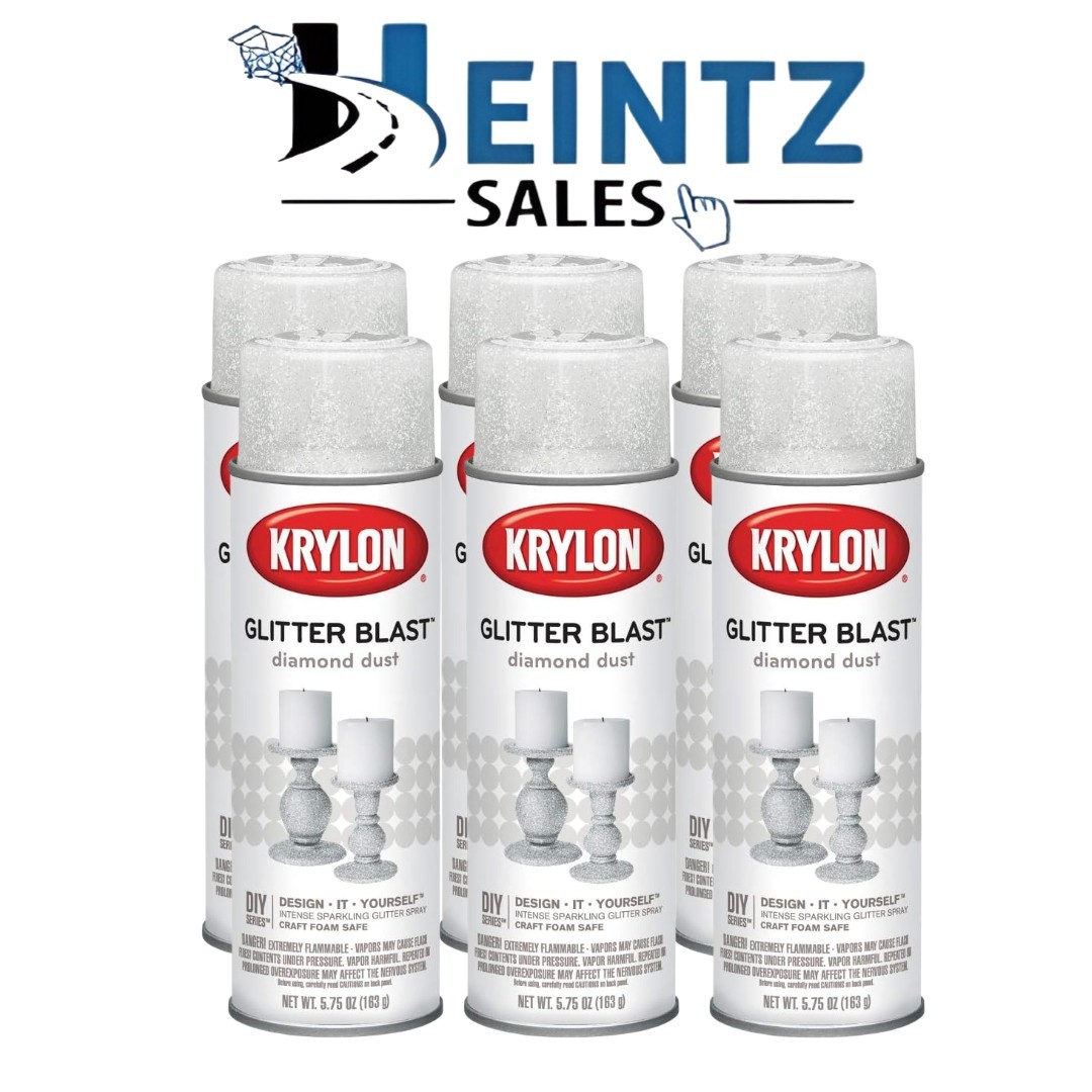 KRYLON 3804 -- Glitter Blast Diamond Dust 5.75 oz DIY Series Case of Six