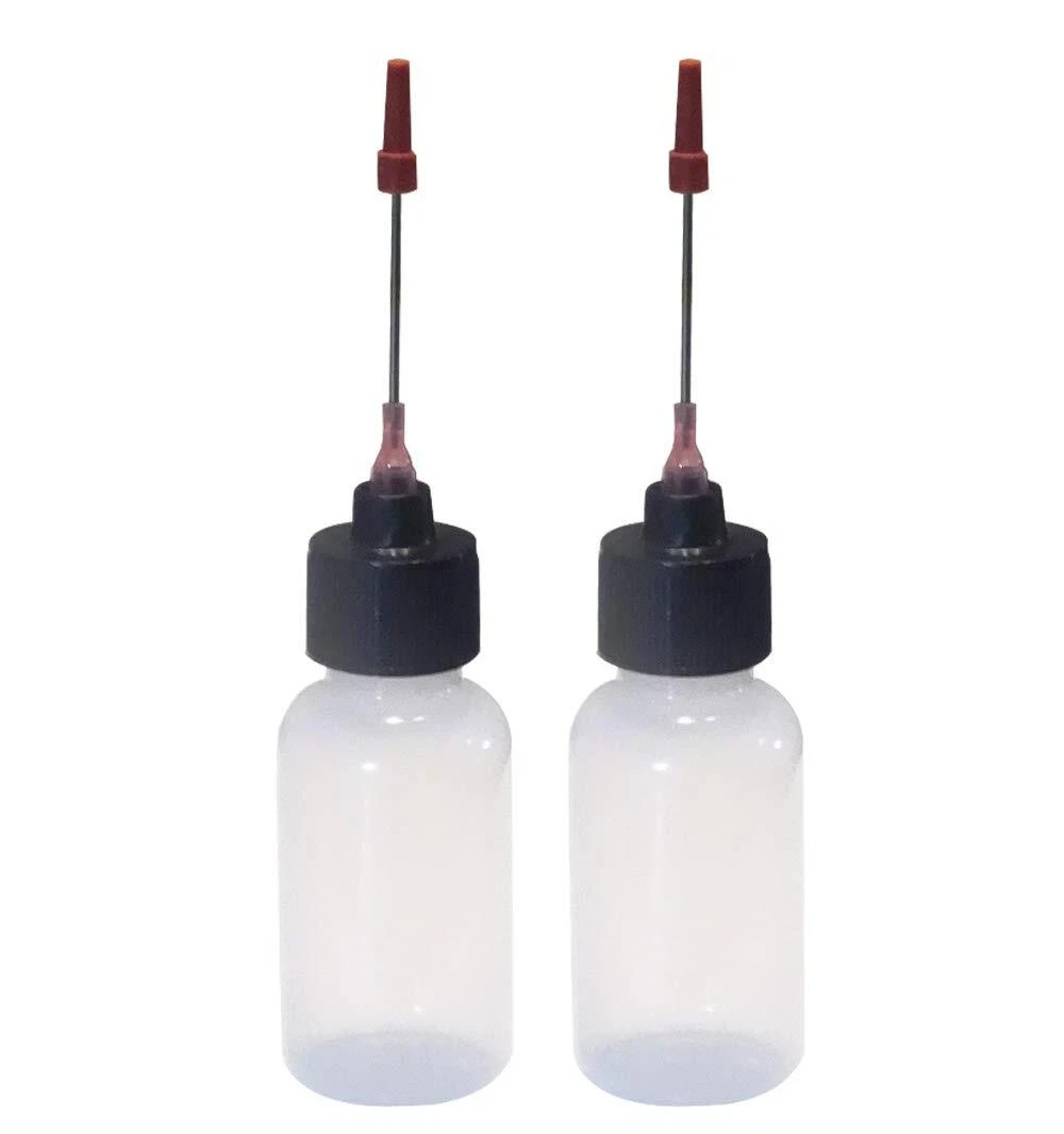 2 Bottles -1 OZ Size Bottles with Stainless Needle tip for All Your Gun Oils