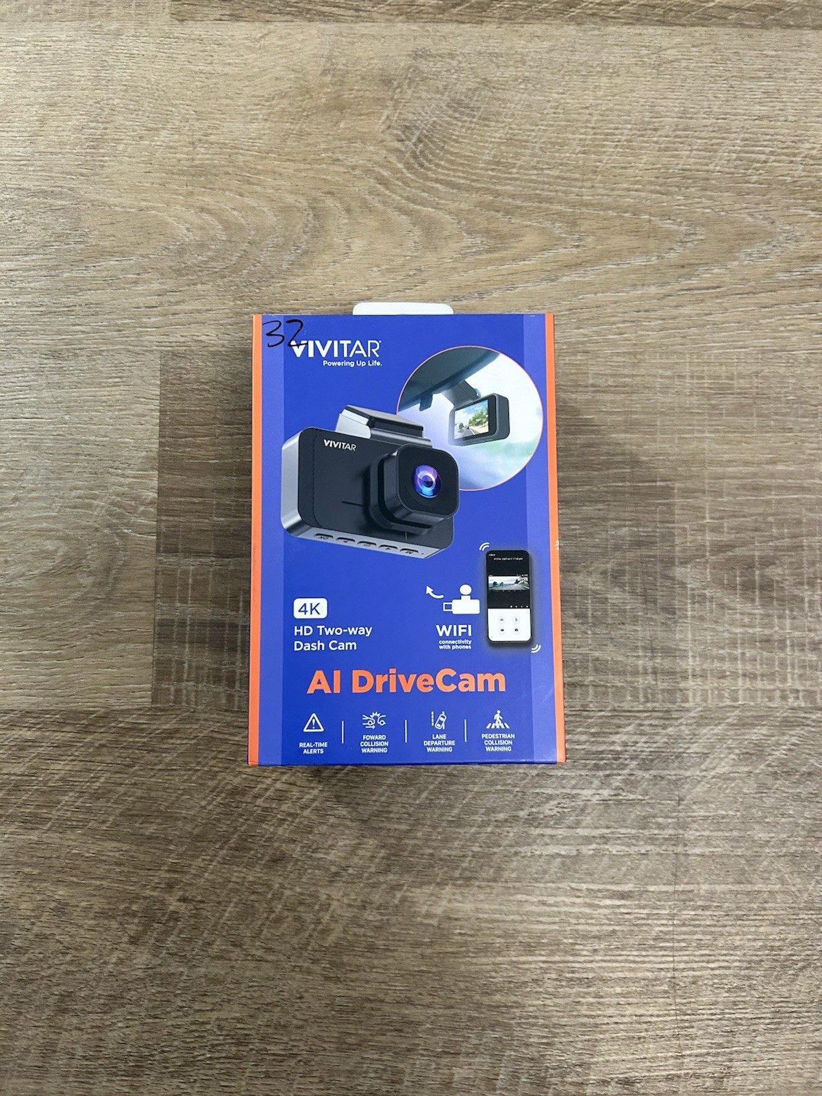 Vivitar 4K AI DriveCam Two-Way Dash Cam - WiFi GPS Smart Alerts Black NEW