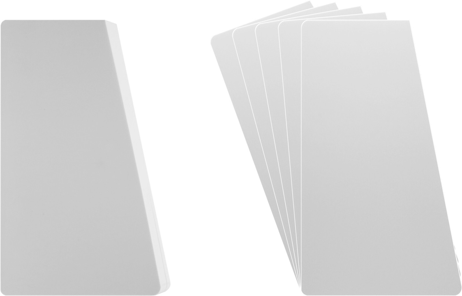 (30) Comic Book Bin Index Divider Cards - Sloped 7"x12" - White Eco 20mil Thick
