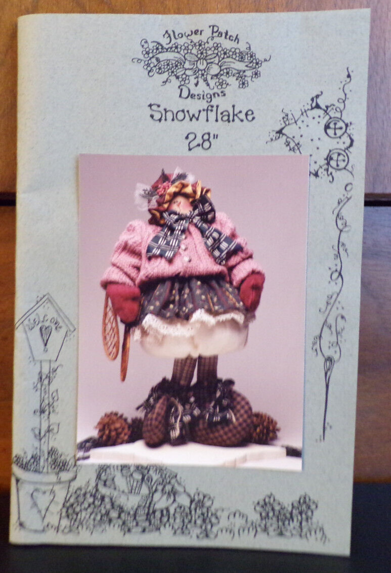 Snowflake Doll Pattern by Flower Patch Designs 28" Doll Sewing Pattern VTG UNCUT