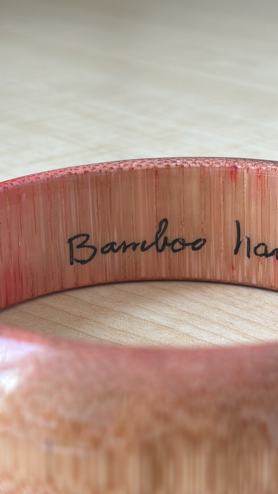Handcrafted bamboo bangle bracelet/ lightweight/ Huppke & Rice