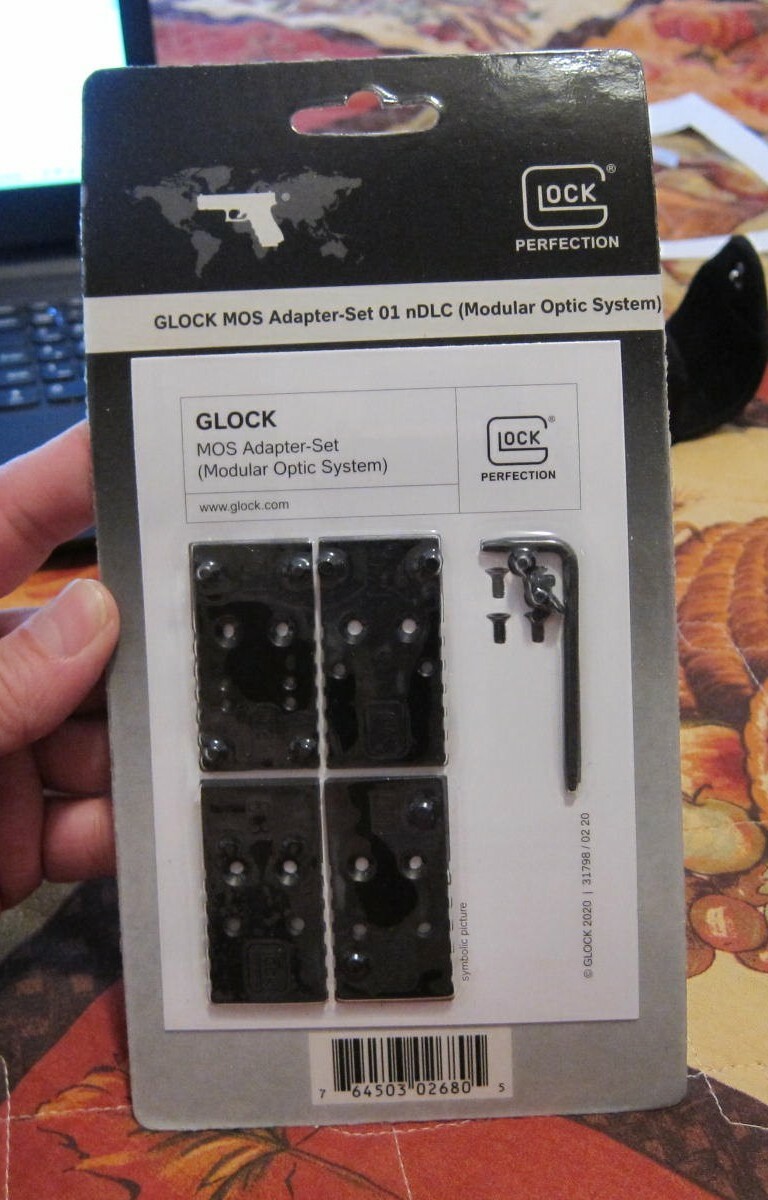 Glock MOS Adapter Plate Set 01 nDLC For 25.5 mm Slide (Modular Optic System)