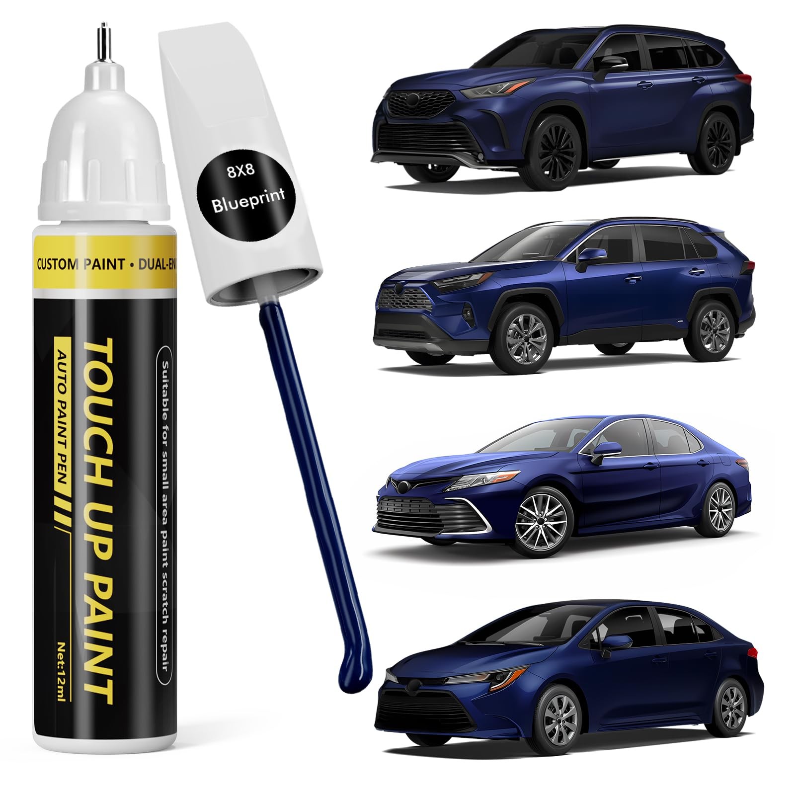 Touch Up Paint Kit For Toyota 8X8 Blueprint Metallic Scratch Repair Kit OEM