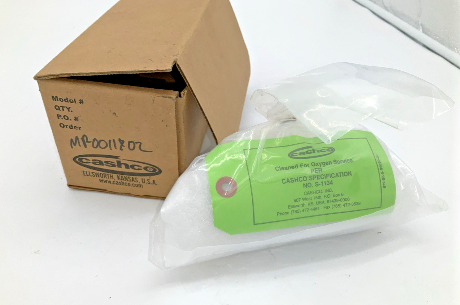 Cashco Regulator Part Cleaned for Oxygen Service S-1134 New in Box