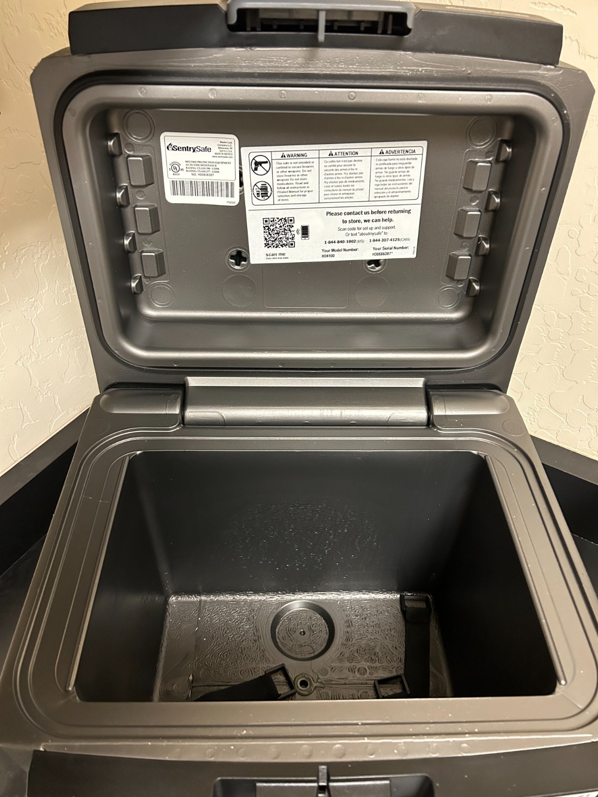 SentrySafe Black Fireproof and Waterproof Safe