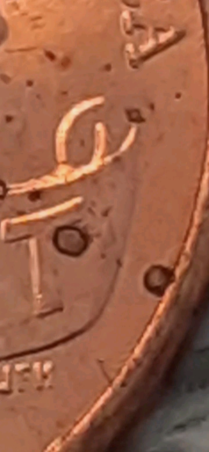 2024 Lincoln Shield Penny No Mint Mark Obverve Extreme Strike Through Coin