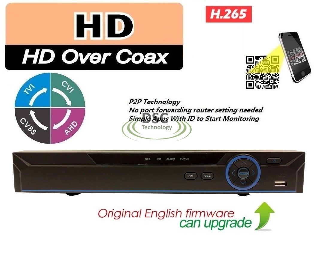 8CH AI Penta-brid 5MP DVR H.265+ SMD+ HDCVI/AHD/TVI/CVBS/IP DVR Recorder