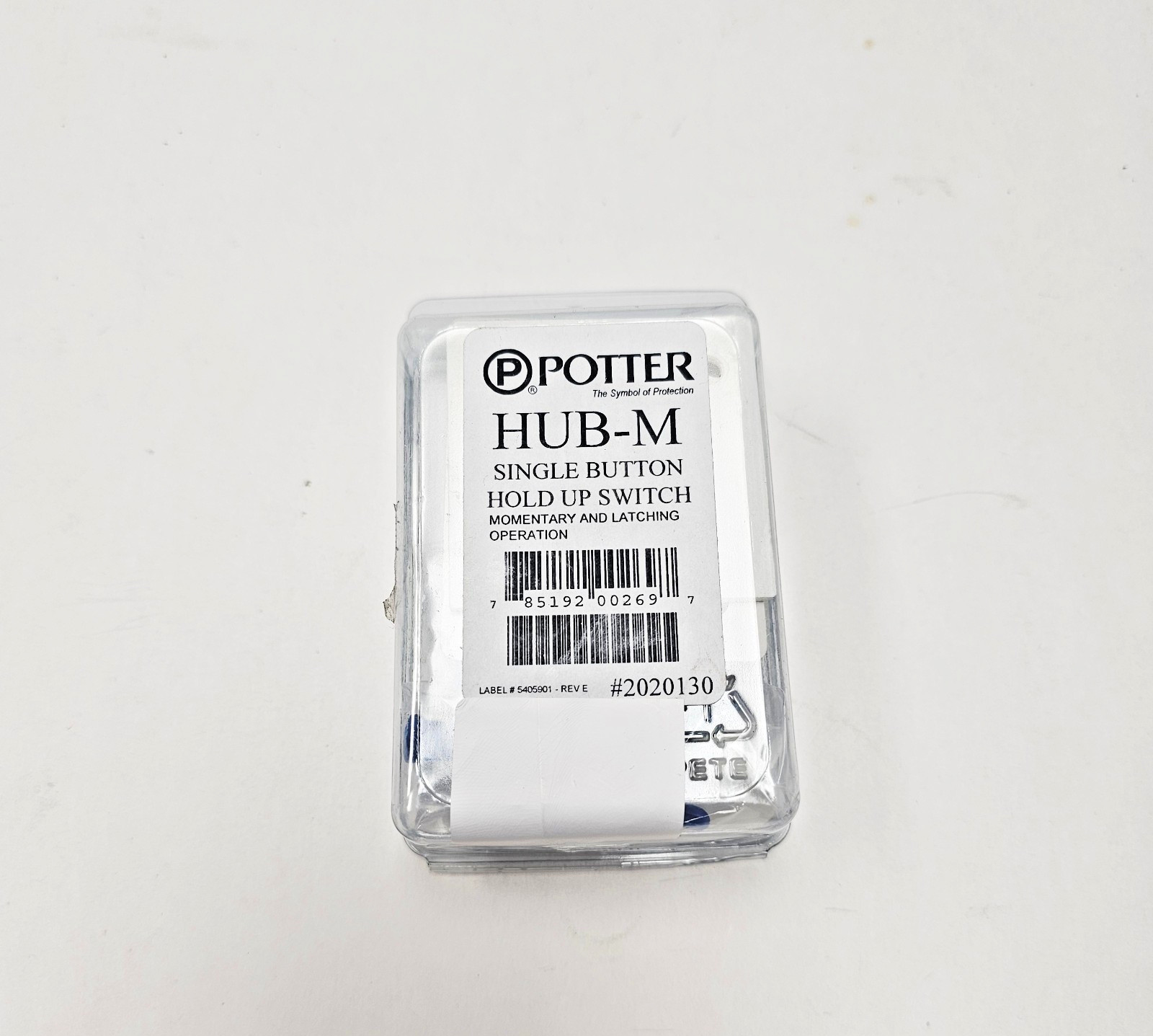 Potter HUB-M Single Button Hold Up Switch NEW (Open)