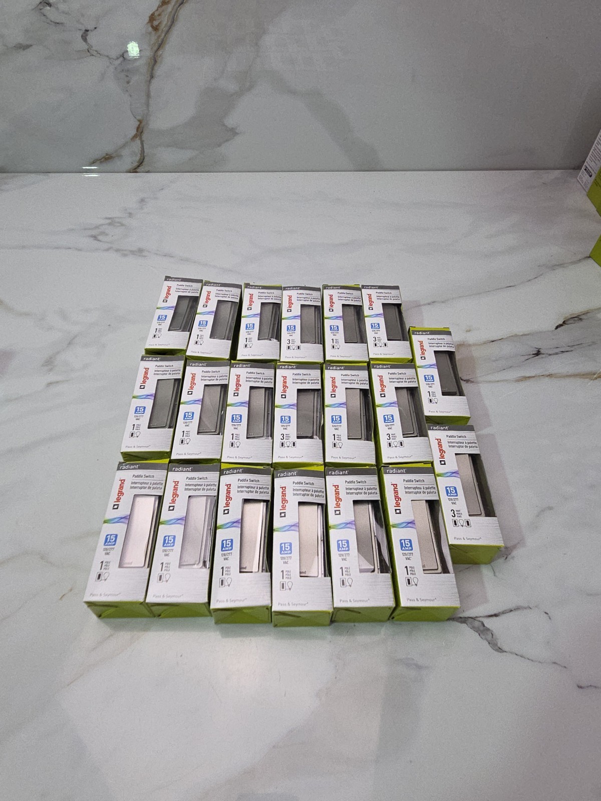 Legrand Radiant Paddle Switch 1 Pole TM870-NICC10 - Lot of 20