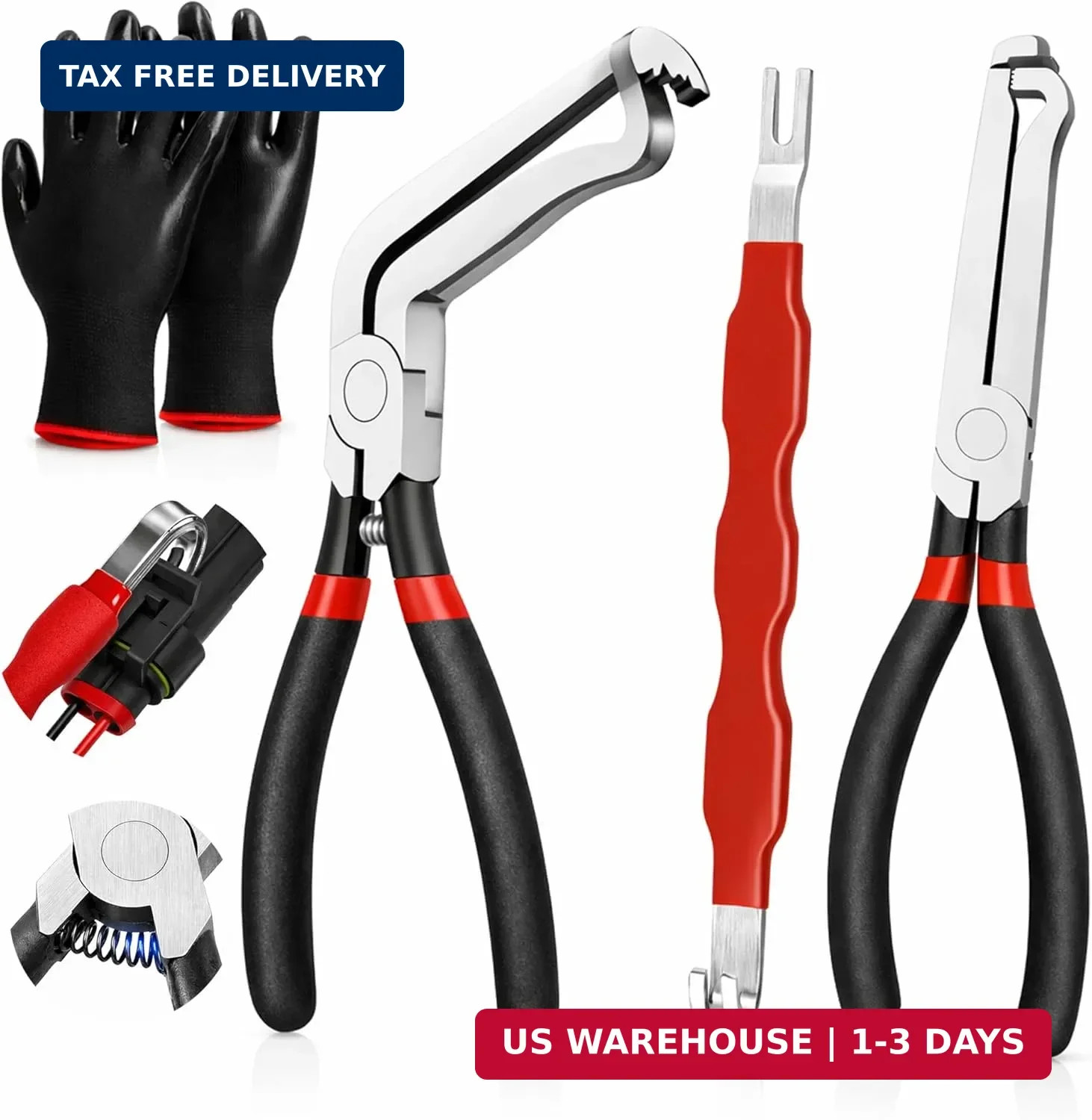 Automotive Electrical Disconnect Pliers Kit, Auto Repair Plier, 37960/37980/1312