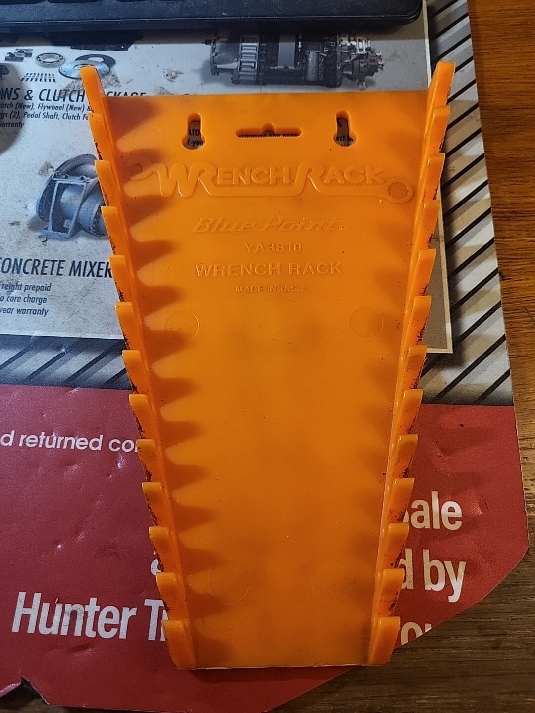 BLUE-POINT TOOLS 12 SLOT ORANGE WRENCH RACK Organizer YA3810