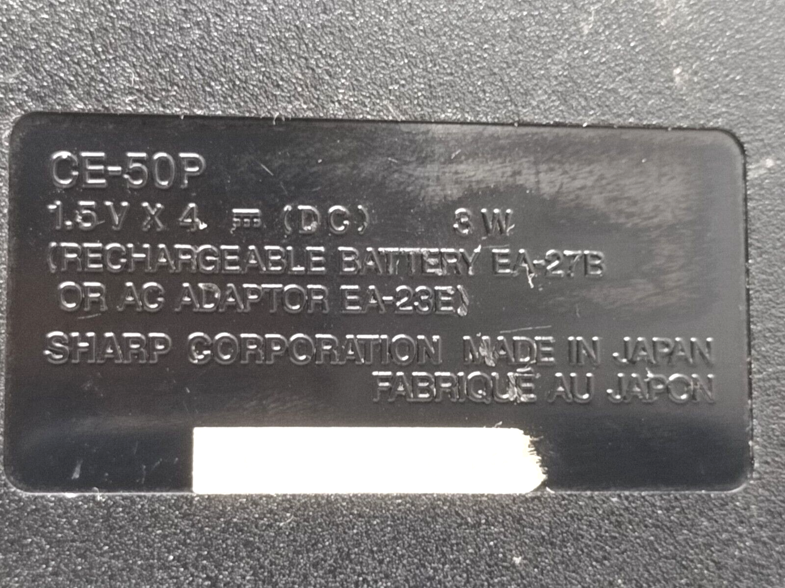 SHARP CE-50P PRINTER AND CASSETTE INTERFACE