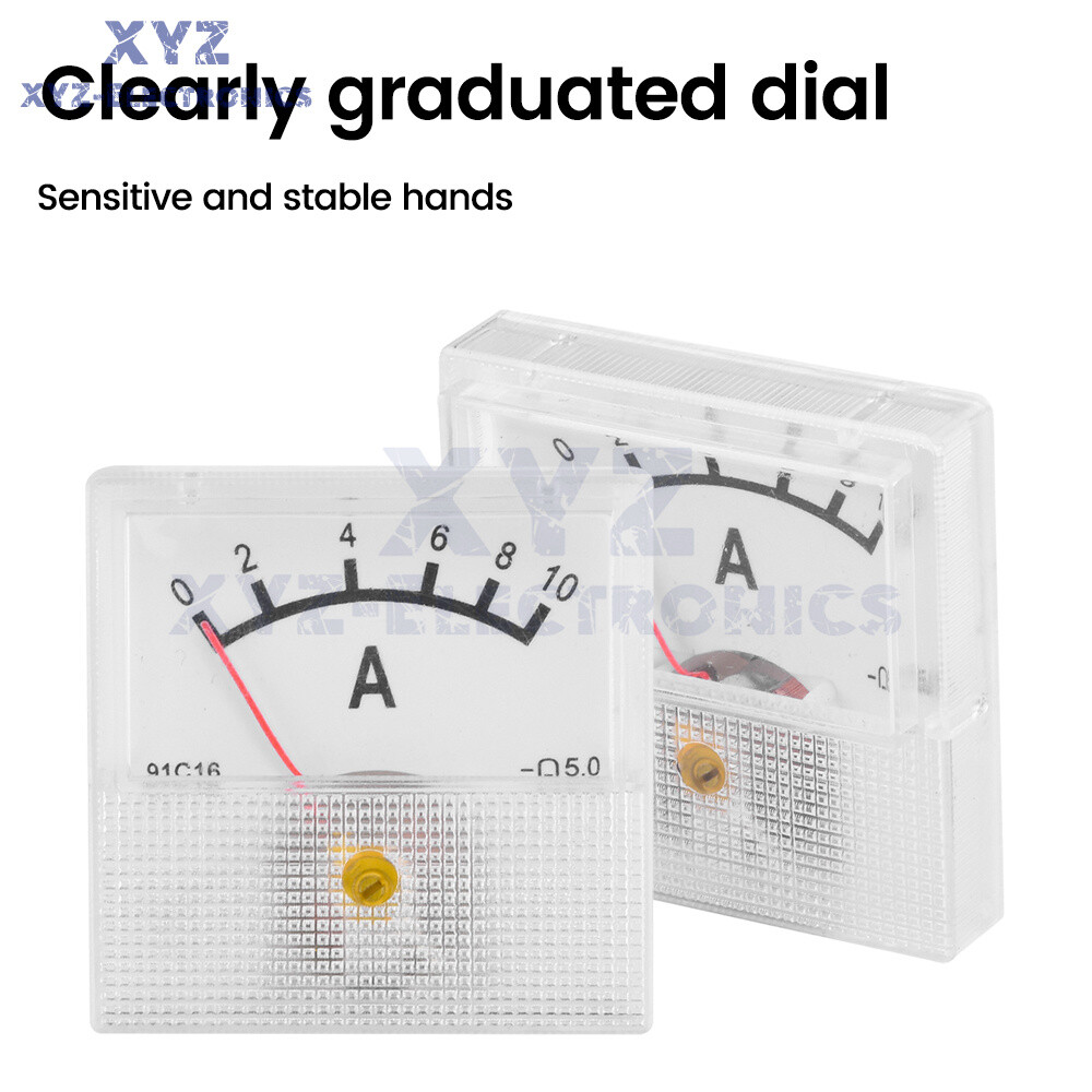 91C16 Pointer Type DC Ammeter Current Measuring Instrument 10A 20A 30A 50A