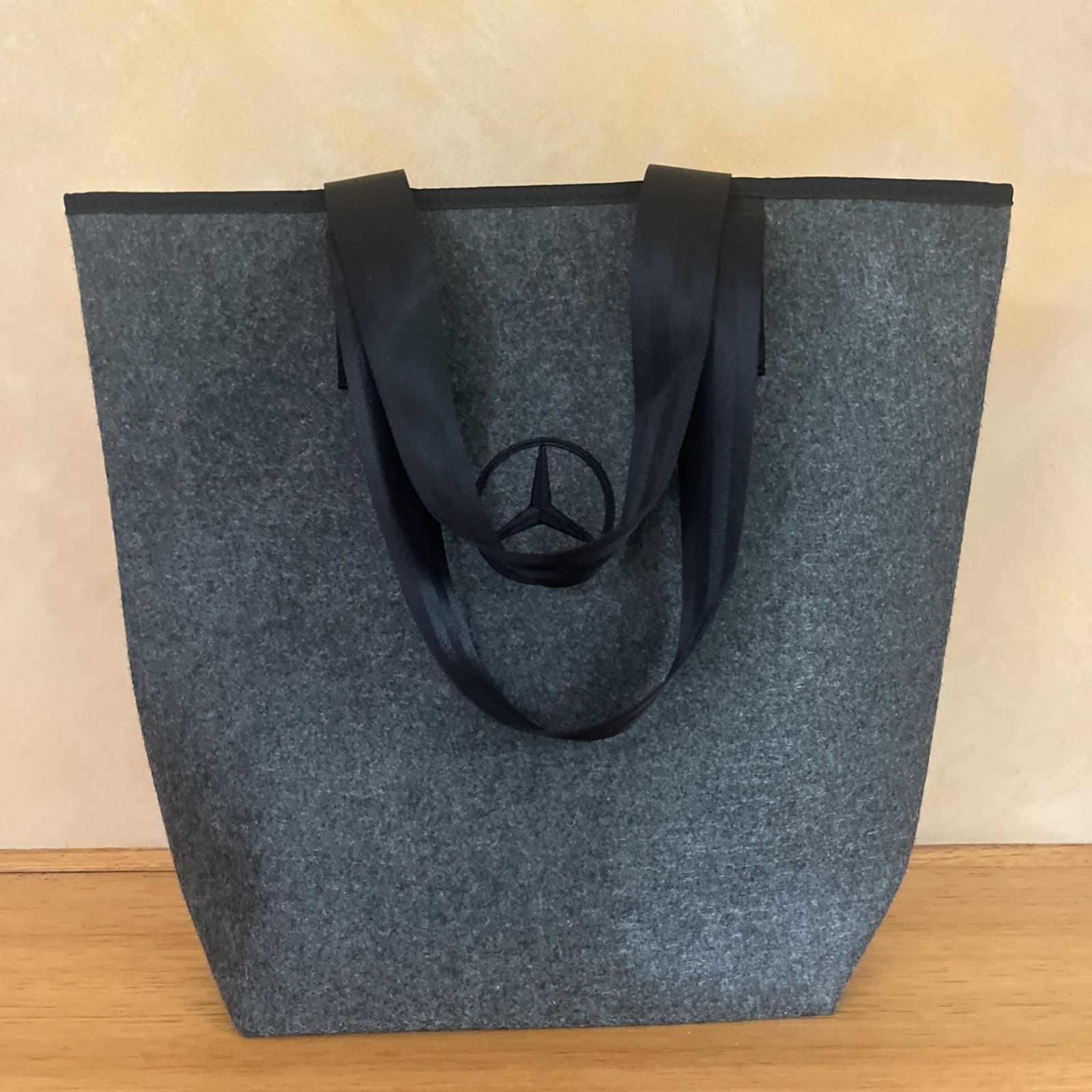 Genuine Mercedes Benz Shopping Bag Grey Felt Tote OEM Dealer Merch Promo