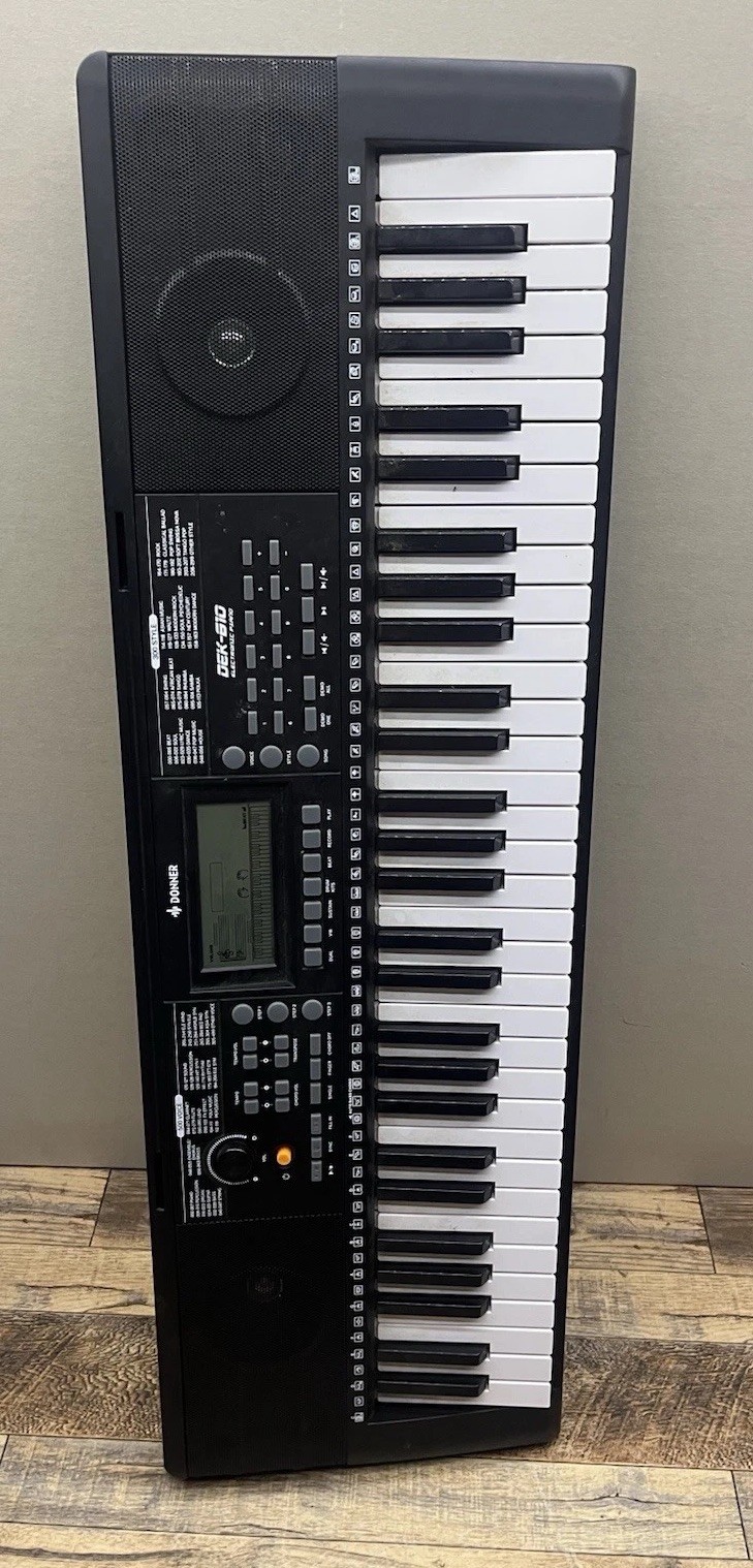 Donner DEK-610 61 Key Electronic Keyboard Piano Beginner/Professional - Black