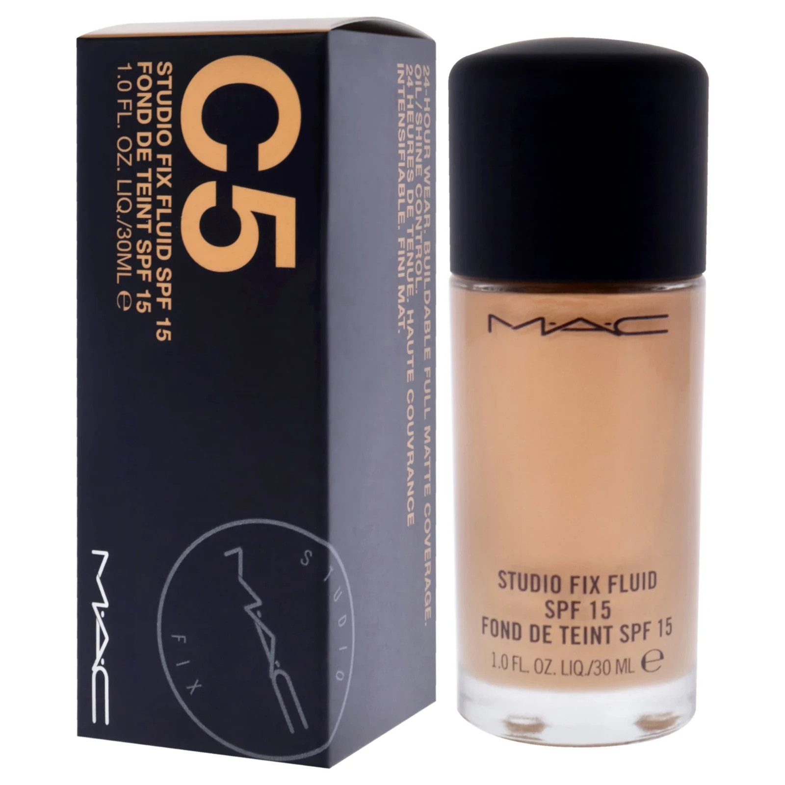 MAC Studio Fix Fluid SPF 15 Foundation C5 1oz Full Coverage Matte New