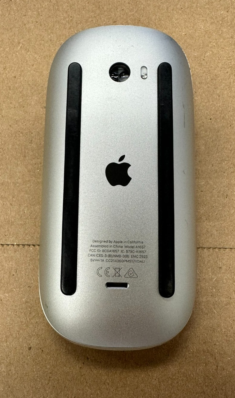 Apple Magic Mouse 2 A1657 White Silver Bluetooth Wireless Rechargeable Tested