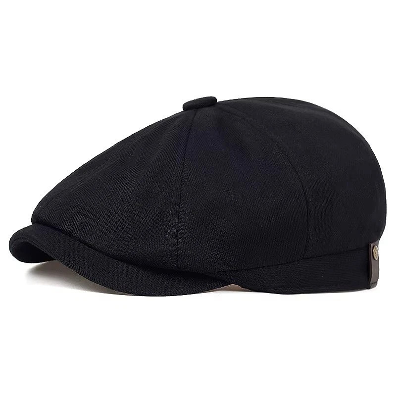 Newsboy Hat Flat Cap Driver Herringbone Tweed Plain Wool Baker Boy Classic Golf*