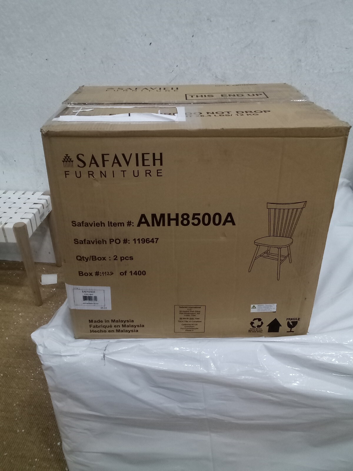 Safavieh PARKER SPINDEL SIDE CHAIR, Reduced Price 2172724516 AMH8500A