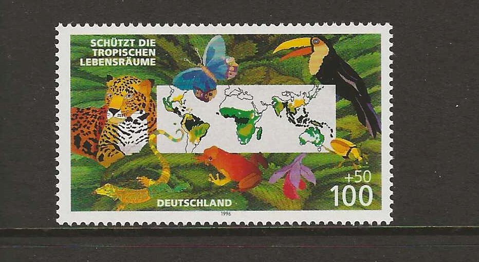 Germany 1996 birds tropical habitats   MNH (z048)
